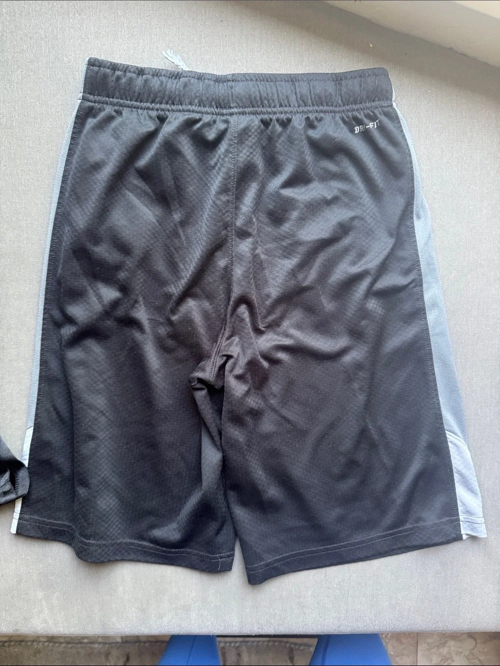 Nike Boys Black with Gray White panel Athletic Shorts